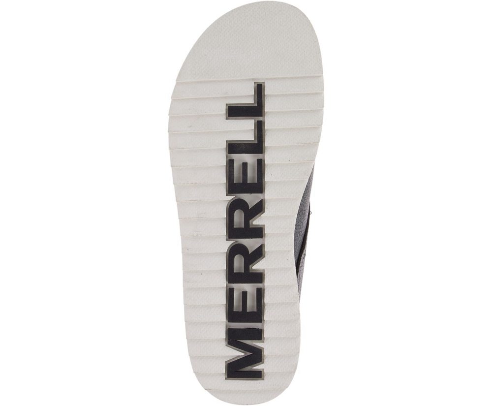 Merrell Slip Ons Damskie Czarne - Juno Clog Skórzane - 820356-AUN